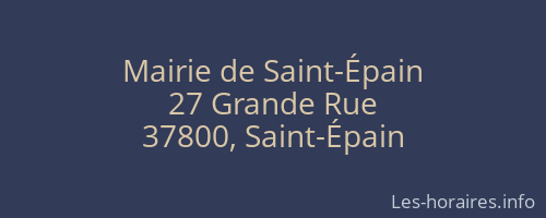 Mairie de Saint-Épain