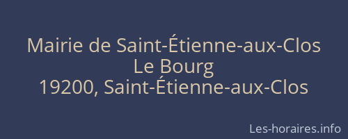 Mairie de Saint-Étienne-aux-Clos
