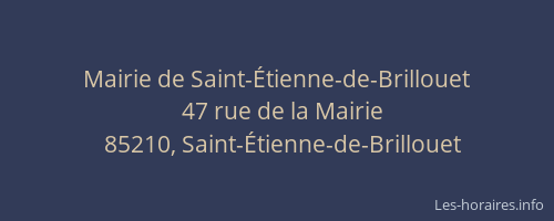 Mairie de Saint-Étienne-de-Brillouet