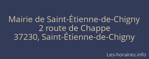 Mairie de Saint-Étienne-de-Chigny