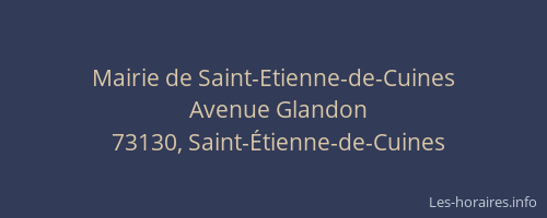 Mairie de Saint-Etienne-de-Cuines