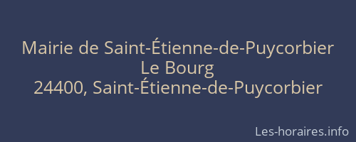 Mairie de Saint-Étienne-de-Puycorbier