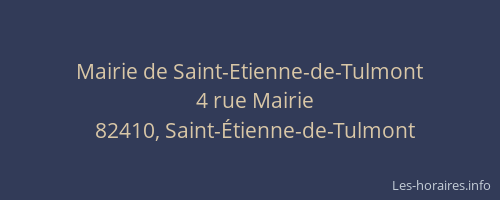 Mairie de Saint-Etienne-de-Tulmont