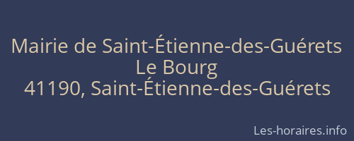 Mairie de Saint-Étienne-des-Guérets