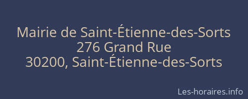 Mairie de Saint-Étienne-des-Sorts