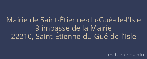 Mairie de Saint-Étienne-du-Gué-de-l'Isle