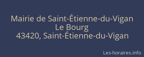 Mairie de Saint-Étienne-du-Vigan