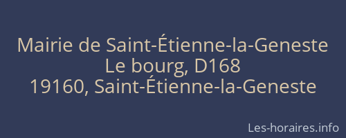 Mairie de Saint-Étienne-la-Geneste