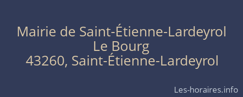 Mairie de Saint-Étienne-Lardeyrol