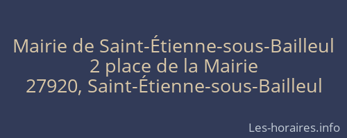 Mairie de Saint-Étienne-sous-Bailleul