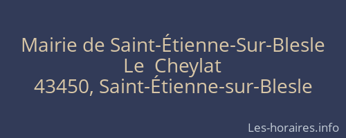 Mairie de Saint-Étienne-Sur-Blesle