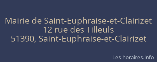 Mairie de Saint-Euphraise-et-Clairizet