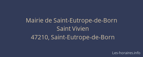 Mairie de Saint-Eutrope-de-Born