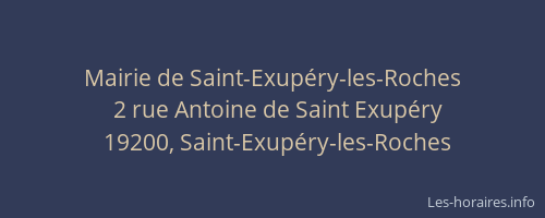 Mairie de Saint-Exup&eacute;ry-les-Roches