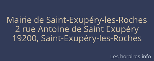 Mairie de Saint-Exupéry-les-Roches