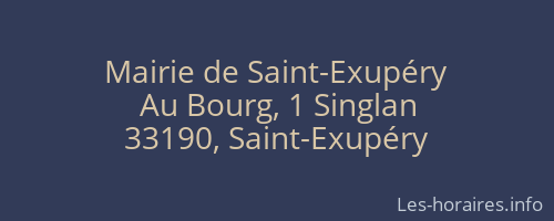 Mairie de Saint-Exupéry
