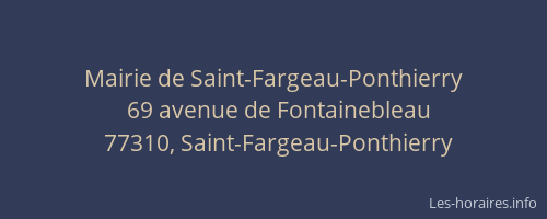 Mairie de Saint-Fargeau-Ponthierry