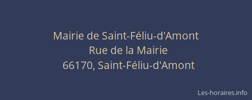 Mairie de Saint-F&eacute;liu-d'Amont