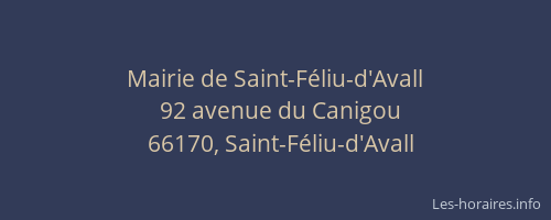 Mairie de Saint-F&eacute;liu-d'Avall