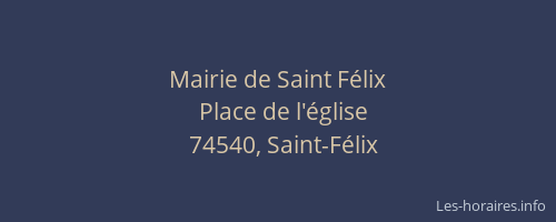 Mairie de Saint Félix