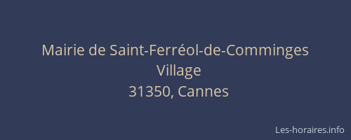 Mairie de Saint-Ferréol-de-Comminges