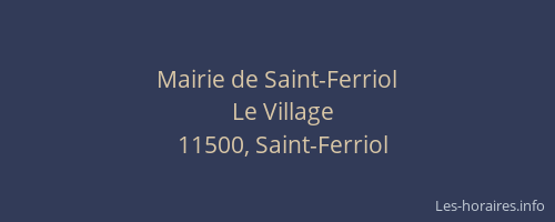 Mairie de Saint-Ferriol