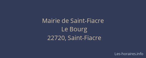 Mairie de Saint-Fiacre