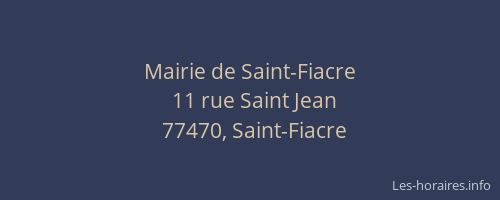 Mairie de Saint-Fiacre