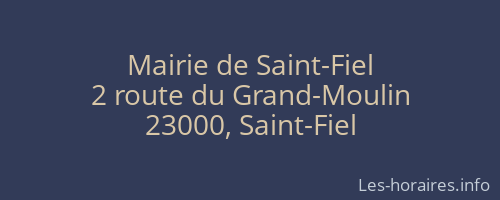 Mairie de Saint-Fiel
