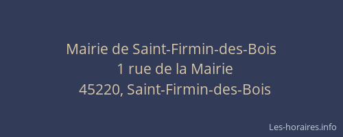 Mairie de Saint-Firmin-des-Bois