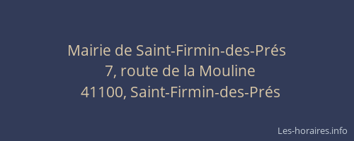 Mairie de Saint-Firmin-des-Prés