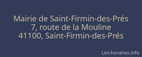 Mairie de Saint-Firmin-des-Prés