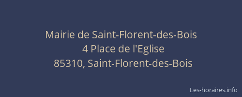 Mairie de Saint-Florent-des-Bois