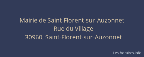 Mairie de Saint-Florent-sur-Auzonnet
