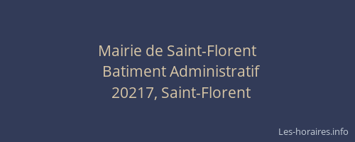 Mairie de Saint-Florent