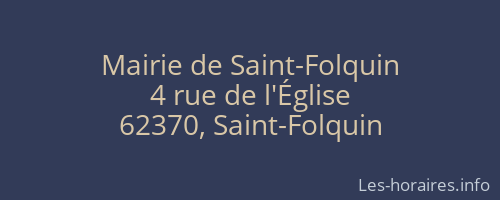 Mairie de Saint-Folquin