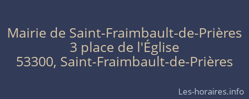 Mairie de Saint-Fraimbault-de-Prières