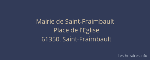 Mairie de Saint-Fraimbault