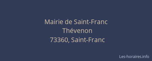 Mairie de Saint-Franc