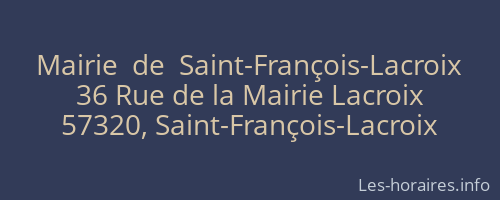 Mairie  de  Saint-François-Lacroix