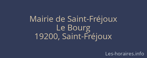 Mairie de Saint-Fréjoux