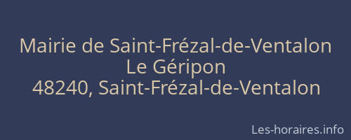 Mairie de Saint-Frézal-de-Ventalon