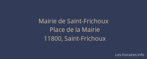 Mairie de Saint-Frichoux