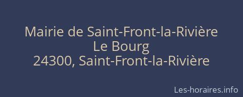 Mairie de Saint-Front-la-Rivière