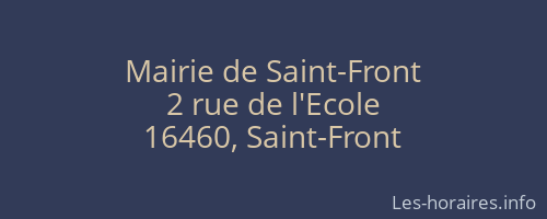 Mairie de Saint-Front
