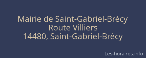 Mairie de Saint-Gabriel-Brécy