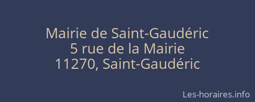 Mairie de Saint-Gaudéric