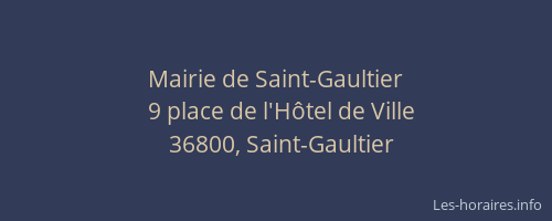 Mairie de Saint-Gaultier