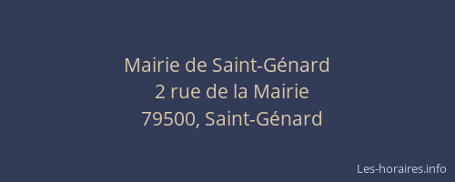 Mairie de Saint-G&eacute;nard
