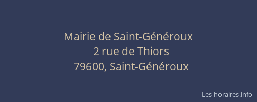 Mairie de Saint-G&eacute;n&eacute;roux